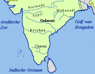 Godavari river flow map